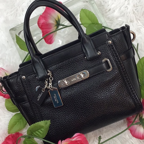 Coach mini Swagger pebbled leather satchel - Picture 1 of 14